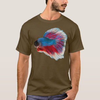 Red amp Blue Betta Siamese Figharium T Shirt