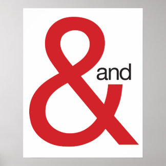Red Ampersand Poster