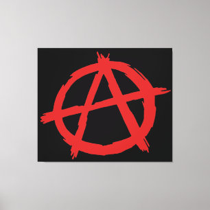 Red Anarchist A Symbol Anarchy Logotyp Canvastryck