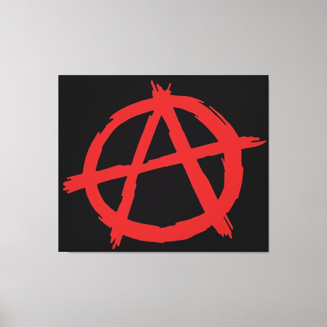 Red Anarchist A Symbol Anarchy Logotyp Canvastryck (Framsida)