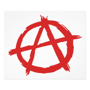 Red Anarchist A Symbol Anarchy Logotyp Fototryck