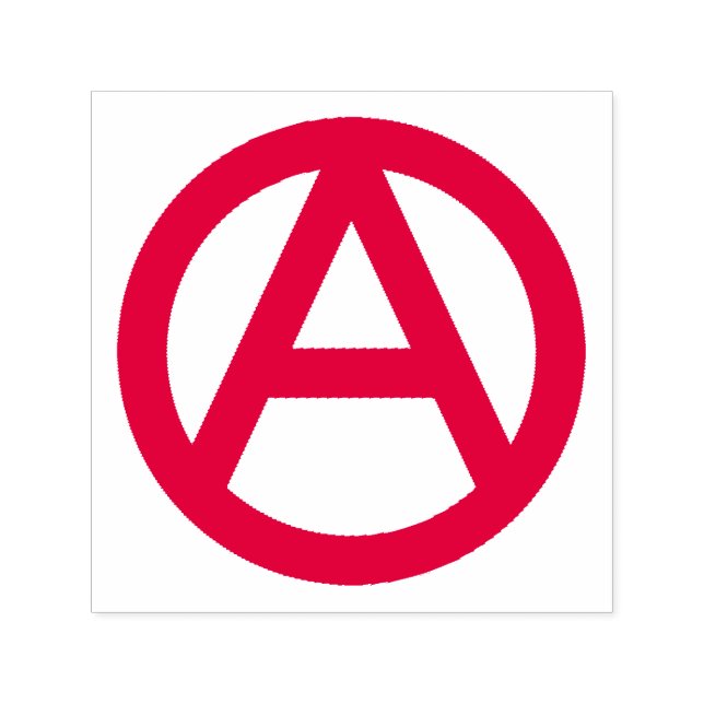 Red Anarchy Anarchist Symbol Självfärgande Stämpel (Design)