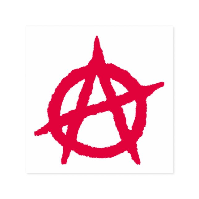 Red Anarchy Anarchist Symbol Självfärgande Stämpel (Design)