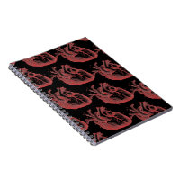 Red Anatomical Hearts Photo Notebook Led 80 pgs