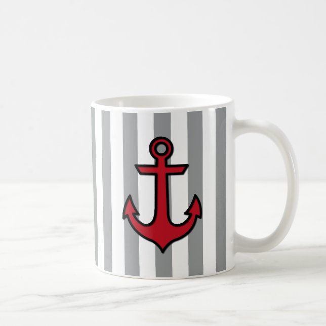 Red Anchor, Boat Anchor, Frakt Anchor, Rand Kaffemugg (Höger)