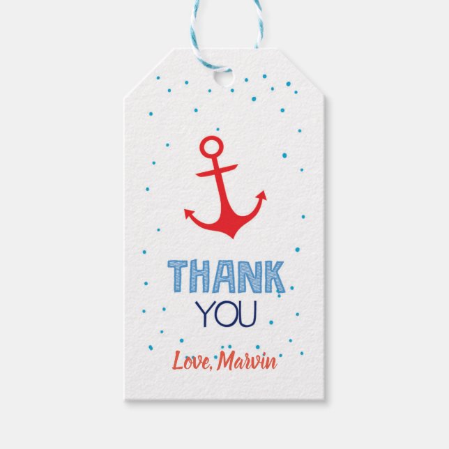 Red Anchor Gift-Märkre Presentetikett (Framsidan)
