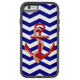 Red Anchor Nautical Chevron Rand