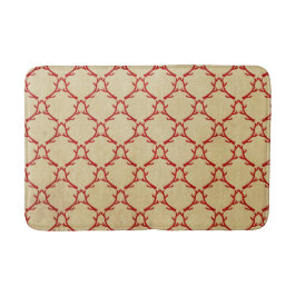 Red and Beige Woodland Antler Bath Mat Badrumsmatta