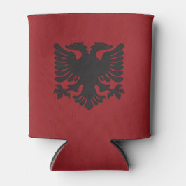 Red and Black Albanian Eagle can Cooler