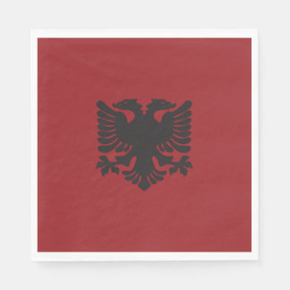 Red and Black Albanian Eagle Cocktail Napkins Pappersservett