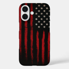 Red and Black American Flag