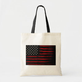 Red and Black American Flag Tygkasse