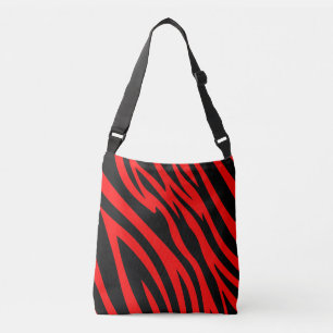 Red and Black animal print Axelväska