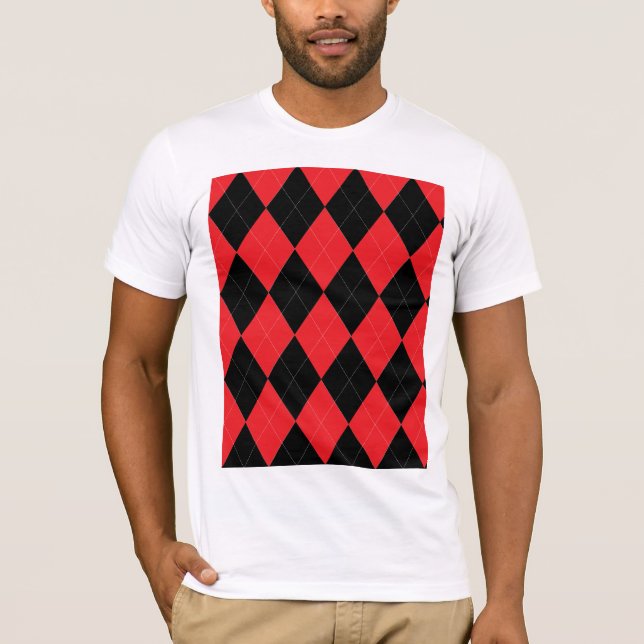 Red and Black Argyle T-shirt (Framsida)
