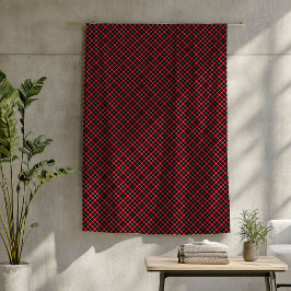 Red and Black Blanket – Classic Tartan Cabin Style Fleecefilt