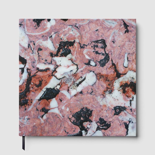 Red and Black Brecciated Marble Stone Texture with Gästböcker (Framsida)