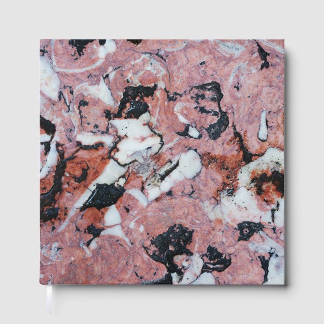 Red and Black Brecciated Marble Stone Texture with Gästböcker (Framsida)