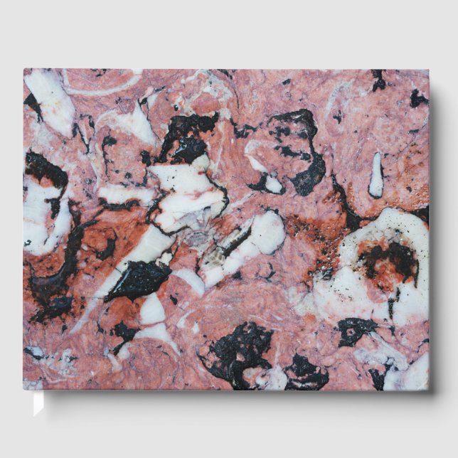 Red and Black Brecciated Marble Stone Texture with Gästböcker (Framsida)