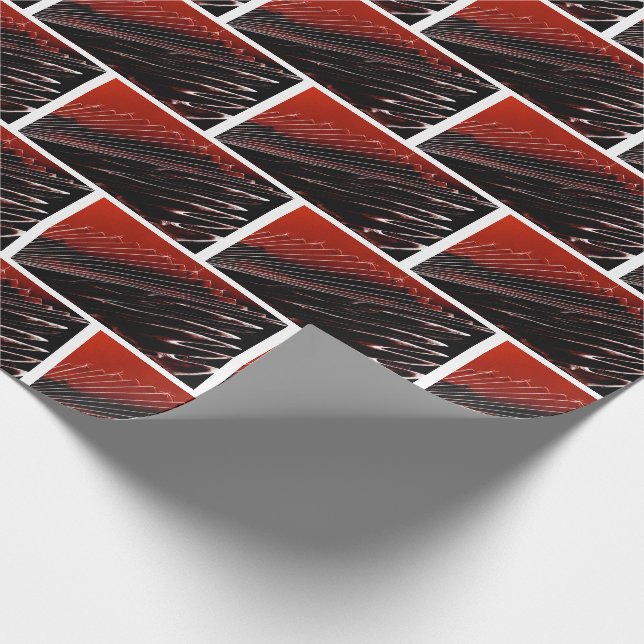 Red and Black Brick Presentpapper (Hörn)
