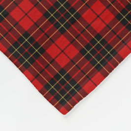 Red and Black Brodie Klan Tartan Fleecefilt