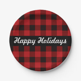 Red and Black buffalo plaid, glad helg