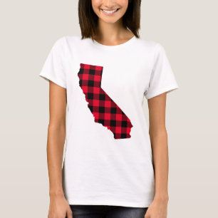 Red and Black Buffalo Play California T Shirt