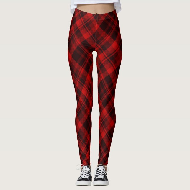 Red and Black Buffalo Play Leggings (Framsida)