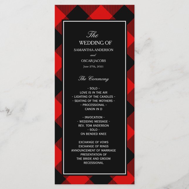 Red and Black Buffalo Play  Meny (Framsida)