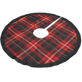 Red and Black Cabin Play Julgransmatta Borstad Polyester