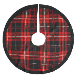 Red and Black Cabin Play Julgransmatta Borstad Polyester