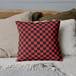Red and Black Checkered-Vintage för brandmotor Kudde<br><div class="desc">Red and Black Checkered-Vintage för brandmotor</div>