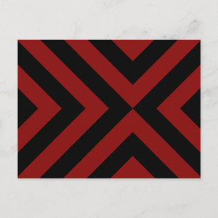 Red and Black Chevrons Vykort