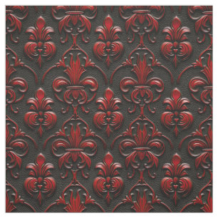 Red and Black Damask Faux Embossed Tyg