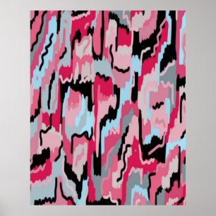 Red and Black Digital Print Poster