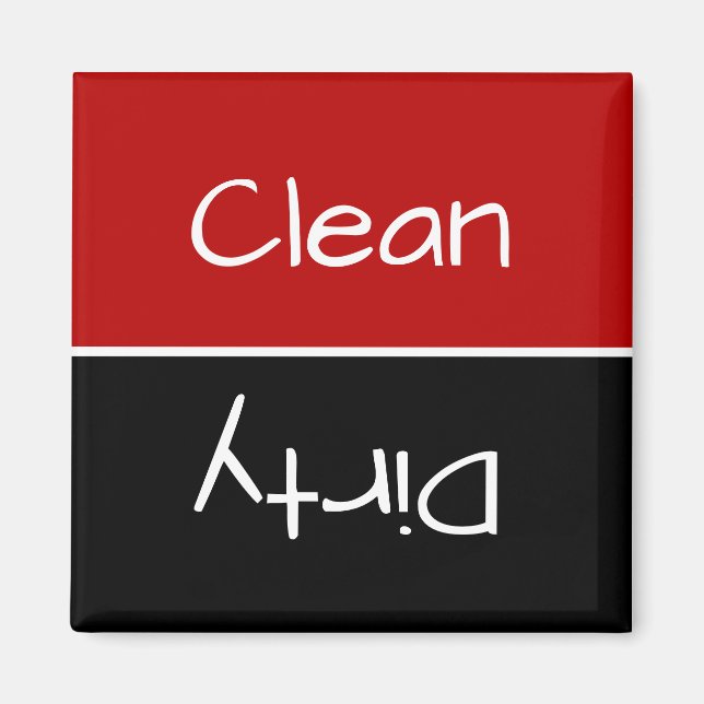 Red and Black Dishwasher Magnet (Framsidan)