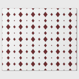 Red and Black Geometric Diamond Pattern Modern Tot Presentpapper