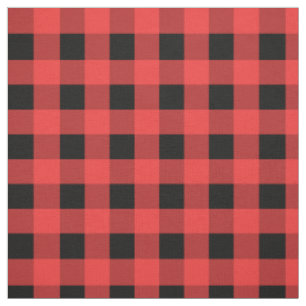 Red and Black Gingham Mönster jul Tyg