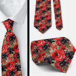 Red and Black Goth Watercolor Blommigt Neck Tie Slips<br><div class="desc">Moshiach nu! Den här röda och svarta tråghalsen är perfekt för ditt gotiska inspirerade bröllop. Röd och svart ro har en mörkens moody motiv. Moshiach nu!</div>