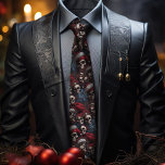 Red and Black Gothic Santa Döskallars Festive Goth Slips<br><div class="desc">Visa helgdag stil med vår mörk och godsint manar juldags. Det här unika tillbehöret är perfekten för att lägga till en offrat och feg twist till ditt arbetsbeteende. Stå på kontoret party, festliga sammankomster. Vår speciella goda designtid är perfekt, oavsett om du går på en god jul i bröllop eller...</div>