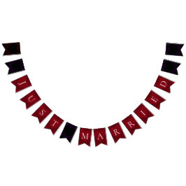 Red and Black Heart Gothic Bröllop Bunting Bunting Vimplar