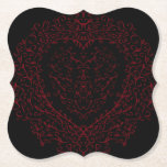 Red and Black Heart Gothic Bröllop Underlägg Papper<br><div class="desc">Våra vackra rödakorgotiska Bröllop-Underlägg är mörk,  men ändå härlig med vår konstnärliga rulla. De är designade i en mängd olika saker så att hela bröllop kan samordnas med samma stil!</div>