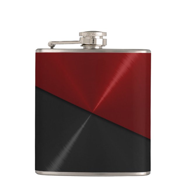 Red and Black Metallic Steel Metall Fickplunta (Framsidan)