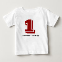Red and Black Namn och Age T-shirt