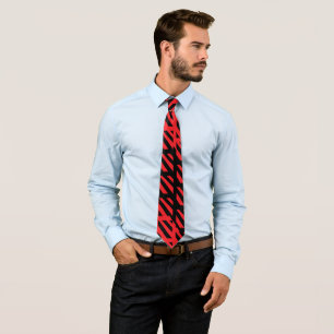Red and Black Necktie med abstrakt design Slips