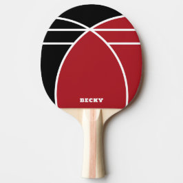 Red and Black Personalized Ping Pong Paddle Pingisracket