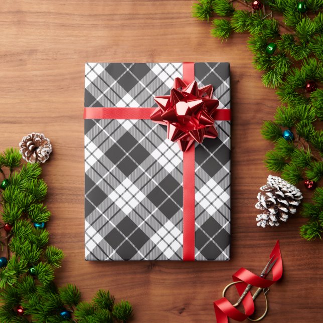 Red and Black Play Buffalo Check Mönster Presentpapper (Julgåva)