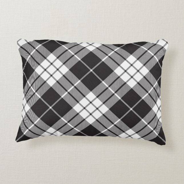 Red and Black Play Buffalo Check Mönster Prydnadskudde (Baksidan)