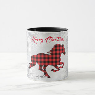 Red and Black Play Horse Mugg