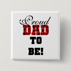 Red and Black Proud Pappa till Be-shirts och gåvor Knapp