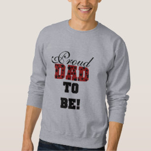 Red and Black Proud Pappa till Be-shirts och gåvor Lång Ärmad Tröja